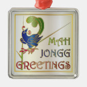 Mah Jongg Christmas One Bam Ornament (Voorkant)