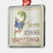Mah Jongg Christmas One Bam Ornament (Links)