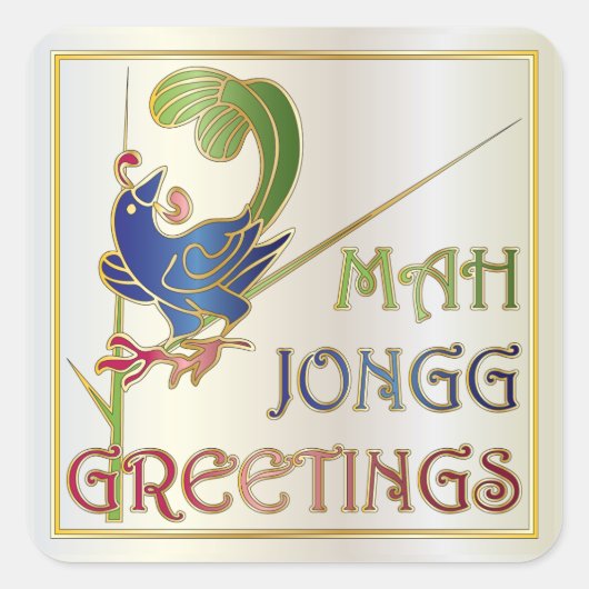 Mah Jongg Christmas One Bam Stickers (Voorkant)