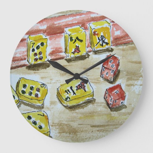 Mah Jongg Clock Grote Klok (Voorkant)