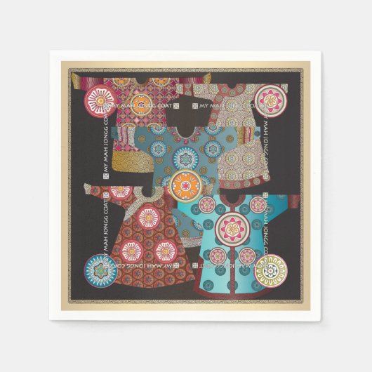 Mah Jongg Coat Servetten (Voorkant)