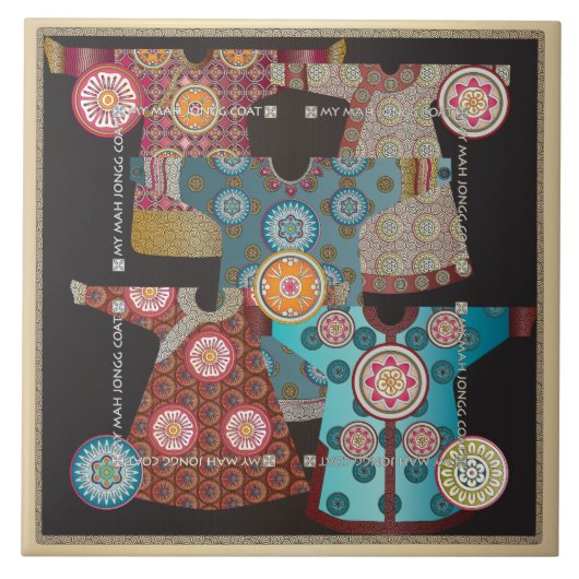 Mah Jongg Coat Tegeltje (Voorkant)