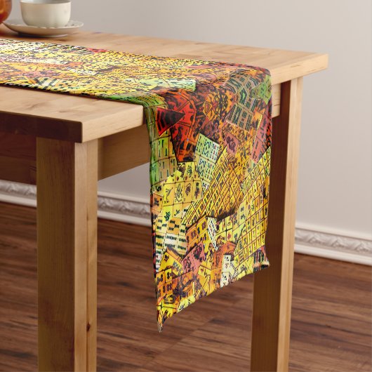 Mah Jongg Collage Tiles Table Runner Korte Tafelloper (Voorbeeld)