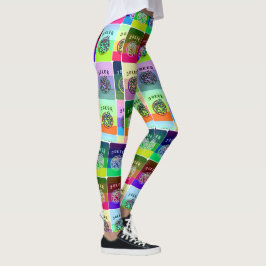 Mah Jongg Colored Tiles Leggings