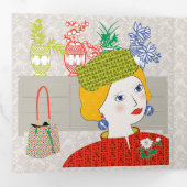 Mah Jongg Dames Trivoud Card Drieluik Kaart (Binnenzijde eerst)