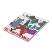 Mah Jongg de Mahj Madame Tile Tegeltje (Zijkant)