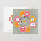 Mah Jongg Dealer Flat Kaart Notitiekaartje (Voorkant / Achterkant)