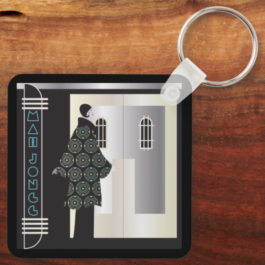 Mah Jongg Deco Sleutelhanger (Achterkant)