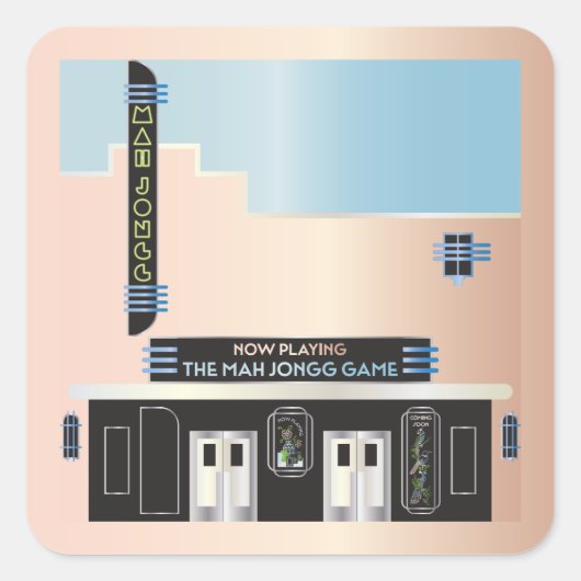 Mah Jongg Deco Theater Stickers (Voorkant)