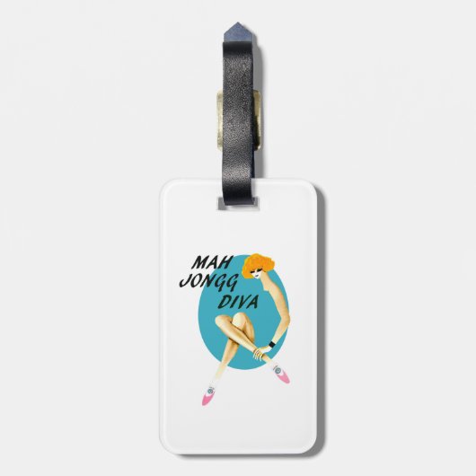 Mah Jongg Diva Bagagelabel (Achterkant verticaal)
