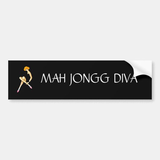 Mah Jongg Diva Bumpersticker (Voorkant)