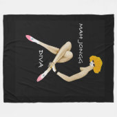 Mah Jongg Diva Fleece Blanket Deken (Voorkant (Horizontaal))