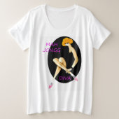 Mah Jongg Diva Plus Grootte Shirt (Design voorkant)