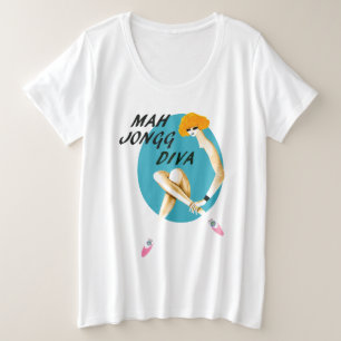 Mah Jongg Diva Plus Grootte Shirt