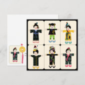 Mah Jongg Dolls Flat Kaart (Voorkant / Achterkant)