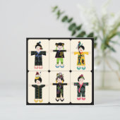 Mah Jongg Dolls Flat Kaart (Staand voorkant)