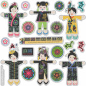 Mah Jongg Dolls Stickers (Voorkant)