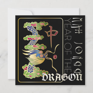 Mah Jongg Dragon Jaar Platte Kaart