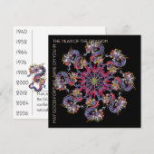 Mah Jongg Dragon Jaar Platte Kaart (Voorkant / Achterkant)