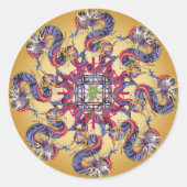 Mah Jongg Dragon Jaar Stickers (Voorkant)