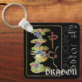 Mah Jongg Dragon Year Sleutelhanger (Voorkant)