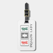 Mah Jongg Dragons Bagagelabel (Voorkant verticaal)