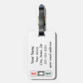 Mah Jongg Dragons Bagagelabel (Achterkant verticaal)