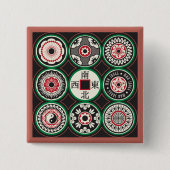 Mah Jongg Een Stippen Munt Button (Voorkant)