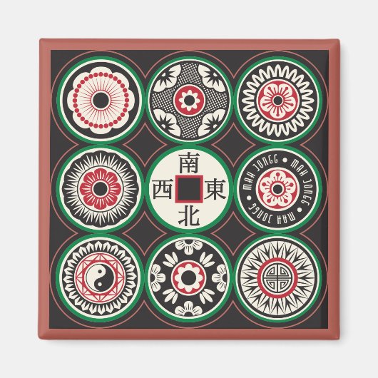 Mah Jongg Een Stippen Munt Magnet Kaart (Voorkant)