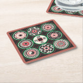 Mah Jongg Een Stippen Munt Onderzetters (Schuin)