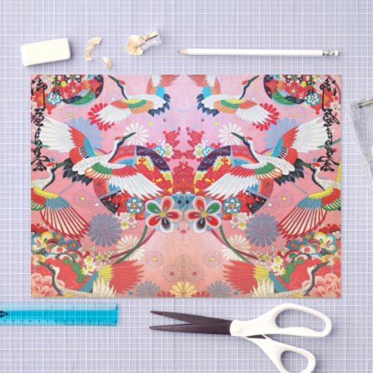 Mah Jongg Egrets in Paradise Tissuepapier (Craft)