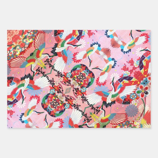 Mah Jongg Egrets, Positano en Fleuresse Inpakpapier Vel (Voorkant)