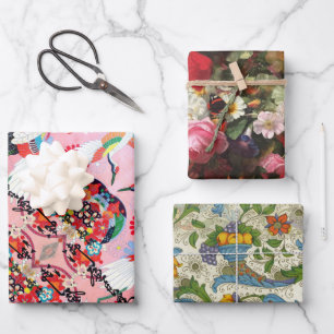 Mah Jongg Egrets, Positano en Fleuresse Inpakpapier Vel