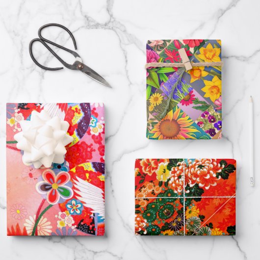 Mah Jongg Egrets, Spring Set en Paisley Inpakpapier Vel (Voorkant)