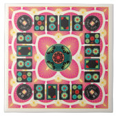 Mah Jongg Fan 2025 Keramische Tegel Tegeltje (Voorkant)