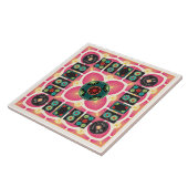 Mah Jongg Fan 2025 Keramische Tegel Tegeltje (Zijkant)