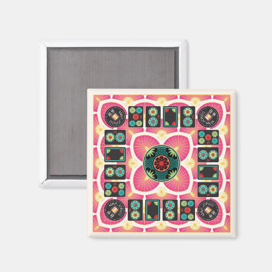 Mah Jongg Fan 2025 Magnet (Voorkant / Achterkant)