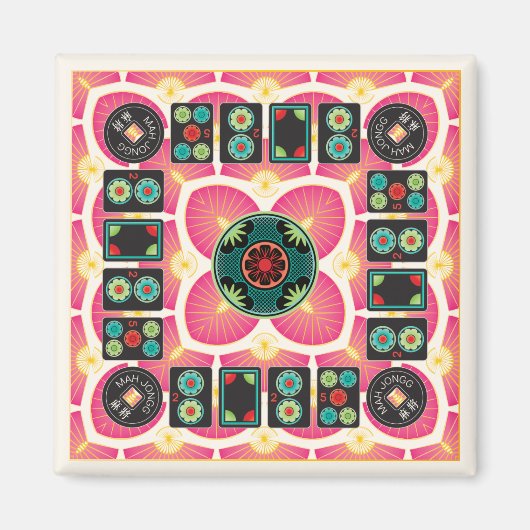 Mah Jongg Fan 2025 Magnet (Voorkant)