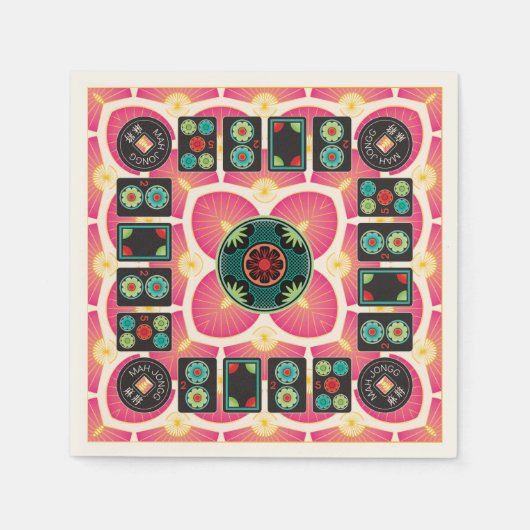 Mah Jongg Fan 2025 servetten (Voorkant)