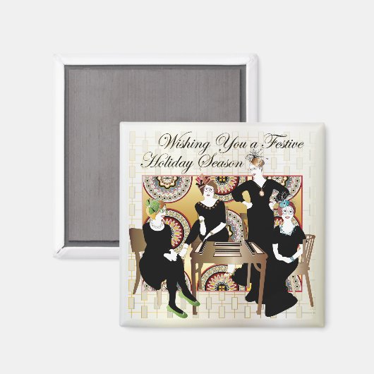 Mah Jongg Festive Magneet (Voorkant / Achterkant)