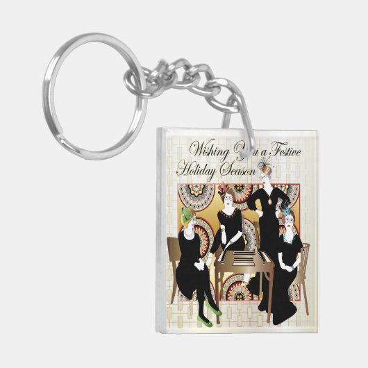 Mah Jongg Festive Sleutelhanger (Voorkant Links)