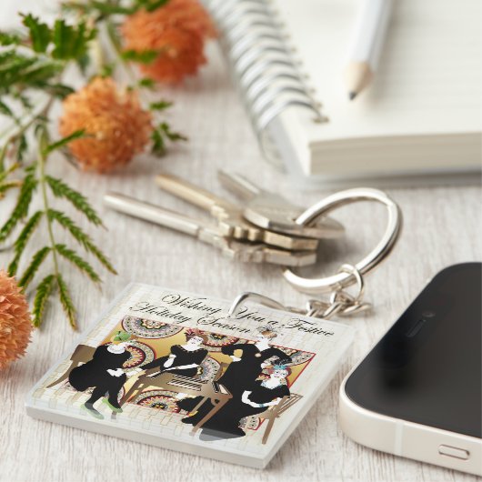 Mah Jongg Festive Sleutelhanger (Voorkant Rechts)
