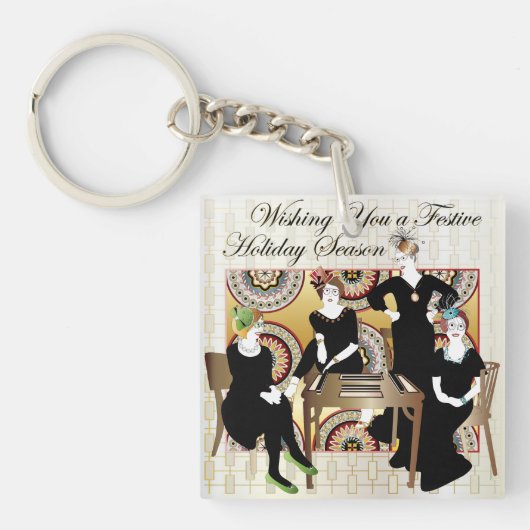 Mah Jongg Festive Sleutelhanger (Voorkant)