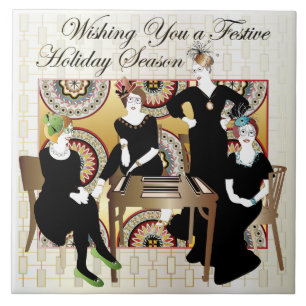 Mah Jongg Festive Tegeltje