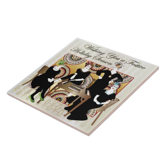 Mah Jongg Festive Tegeltje (Zijkant)