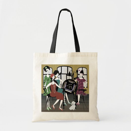 Mah Jongg Flappers Dog Bag Tote Bag (Voorkant)