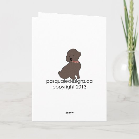 Mah Jongg Flappers Dog Birthday Kaart (Achterkant)