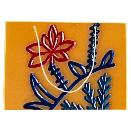  Mah Jongg Flower Gift Bags Groot Cadeauzakje (Achterkant)