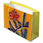  Mah Jongg Flower Gift Bags Groot Cadeauzakje (Achterkant Gekanteld)