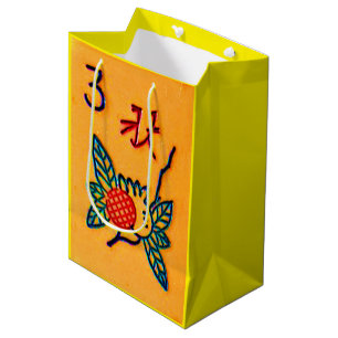 Mah Jongg Flower Gift Bags Medium Cadeauzakje